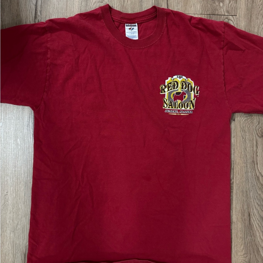 Jerzees Red Short-Sleeve Saloon Logo Tee
